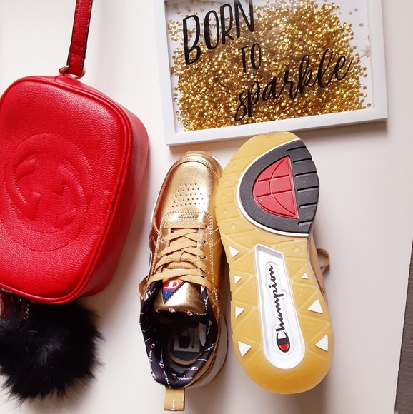 Gold Champion Chunky Sneakers 6.5 - Picture 4 of 8